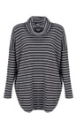 Mama B Riga Antracite Bill R Riga Antracite Stripe Fleece Jumper  