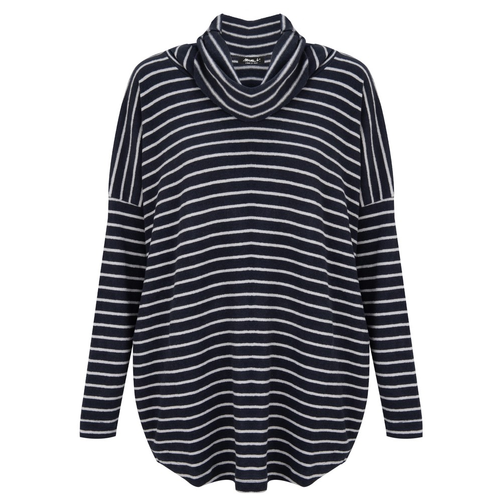 Mama B Bill R Riga Notte Stripe Fleece Jumper Riga Notte