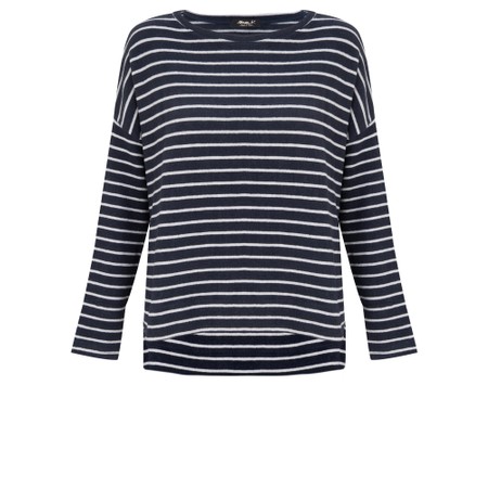 Mama B Alison R Riga Notte Stripe Fleece Jumper - Black