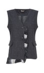 Mama B Antracite Gevda JQ Jacquard Check Waistcoat  
