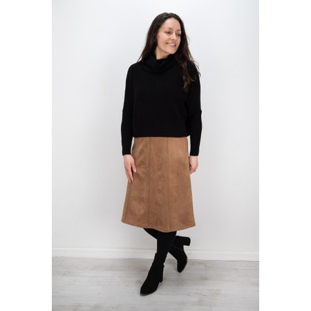 Foil Flare Play  Biscuit Skirt - Beige