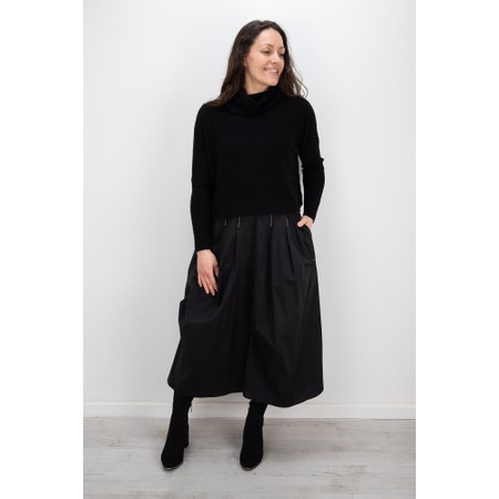 Foil Stitch Perfect Black Skirt - Black