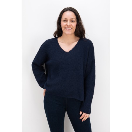 Foil Sweater Half Sweater - Blue