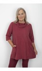 Thing Wine Asta Wine Organic Babycord Cowl Neck Top  