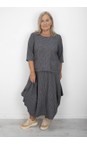 Thing Navy Dora Navy Mini Check Slit Pocket Top  