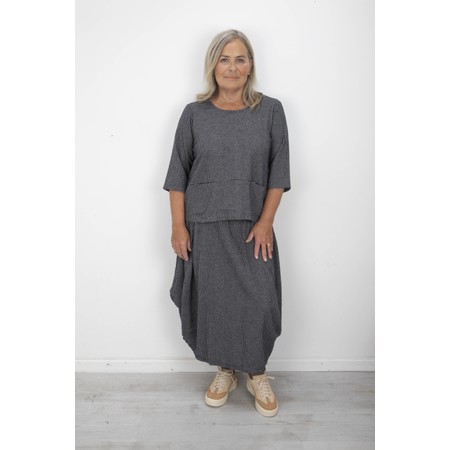 Thing Dora Navy Mini Check Slit Pocket Top - Blue