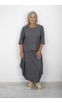 Thing Navy Dora Navy Mini Check Slit Pocket Top  