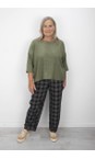 Thing Anthracite Dodo Anthracite Structured Check Crop Trouser  