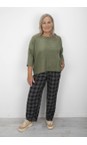 Thing Anthracite Dodo Anthracite Structured Check Crop Trouser  