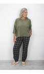 Thing Anthracite Dodo Anthracite Structured Check Crop Trouser  