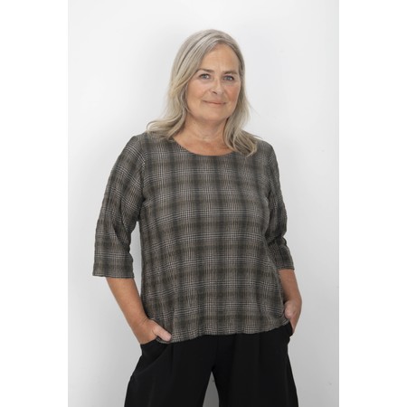 Thing Danica Herb Structured Check Top - Green