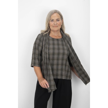 Thing Danica Herb Structured Check Top - Green