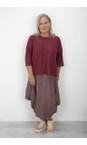 Thing Wine Hannah Wine Soft Knit Rectangle Top  