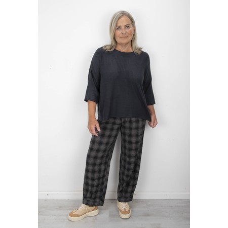 Thing Hannah Anthracite Soft Knit Rectangle Top - Grey