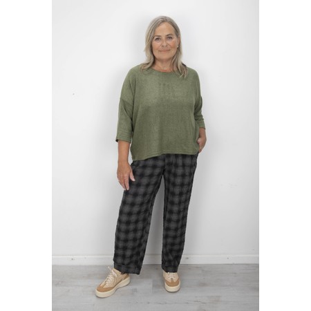 Thing Hannah Herb Soft Knit Rectangle Top - Green