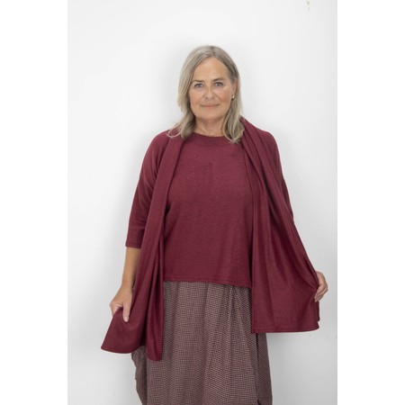 Thing Wiley Wine Long Soft Knit Scarf - Red