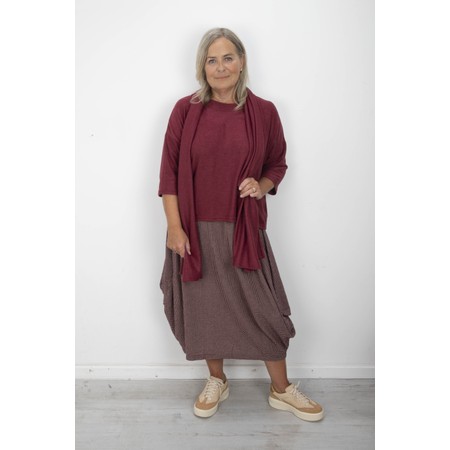 Thing Wiley Wine Long Soft Knit Scarf - Red