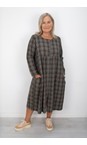 Thing Herb Drea Structured Check Button Dress  