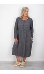 Thing Navy Drea Navy Mini Check Button Dress  