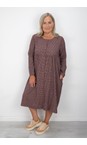 Thing Wine Drea Wine Mini Check Button Dress  