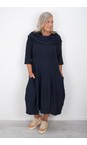 Thing Navy Wren Navy Soft Knit Bubble Dress  
