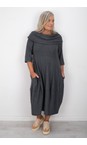 Thing Anthracite Wren Anthracite Soft Knit Bubble Dress  