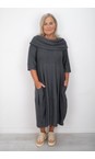 Thing Anthracite Wren Anthracite Soft Knit Bubble Dress  