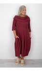 Thing Wine Wren Wine Soft Knit Bubble Dress  