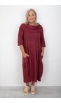 Thing Wine Wren Wine Soft Knit Bubble Dress  