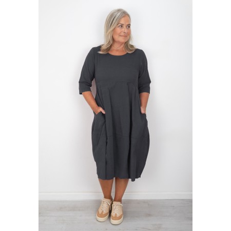 Thing Viktoria Baby Cord Anthracite Bubble Dress - Grey