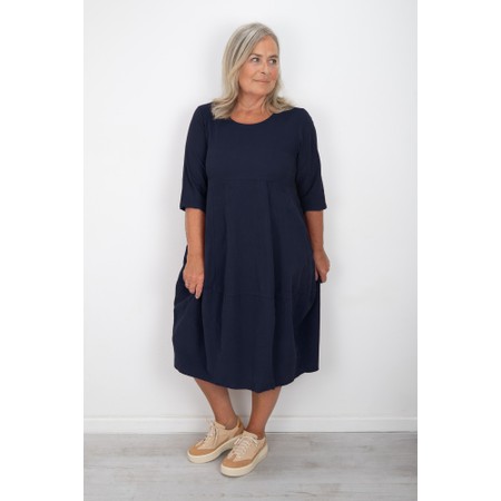 Thing Viktoria Navy Baby Cord Bubble Dress - Blue
