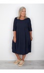 Thing Navy Viktoria Navy Baby Cord Bubble Dress  