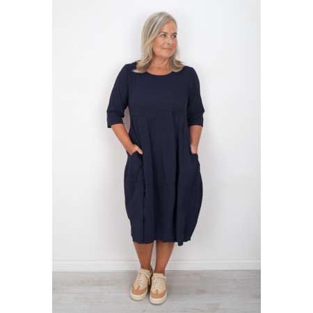Thing Viktoria Navy Baby Cord Bubble Dress - Blue