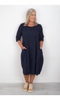 Thing Navy Viktoria Navy Baby Cord Bubble Dress  