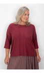 Thing Wine Hannah Wine Soft Knit Rectangle Top  