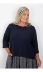 Thing Navy Hannah Navy Soft Knit Rectangle Top  