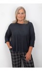 Thing Anthracite Hannah Anthracite Soft Knit Rectangle Top  