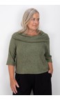 Thing Herb Yana Herb Cowl Neck Soft Knit Boxy Top  