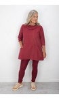 Thing Wine Asta Wine Organic Babycord Cowl Neck Top  