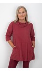 Thing Wine Asta Wine Organic Babycord Cowl Neck Top  