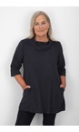 Thing Anthracite Asta Anthracite Organic Babycord Cowl Neck Top  