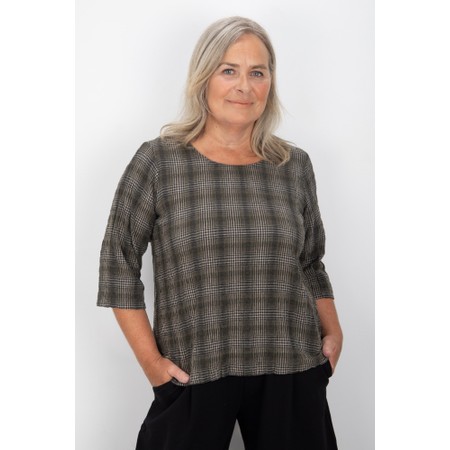 Thing Danica Herb Structured Check Top - Green