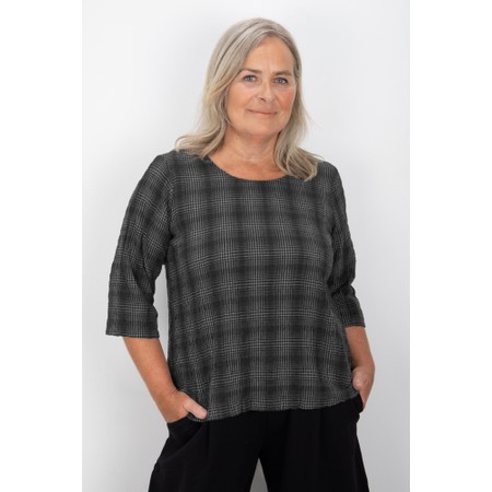 Thing Danica Anthracite Structured Check Top - Grey