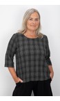 Thing Anthracite Danica Anthracite Structured Check Top  