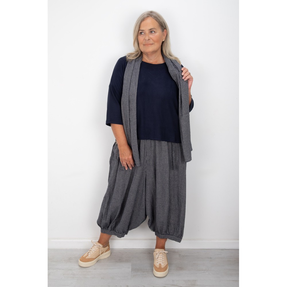 Thing Dorit Mini Check Balloon Trouser Navy