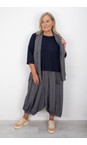 Thing Navy Dorit Mini Check Balloon Trouser  