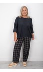 Thing Anthracite Dodo Anthracite Structured Check Crop Trouser  