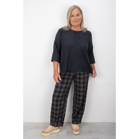 Thing Hannah Anthracite Soft Knit Rectangle Top - Grey
