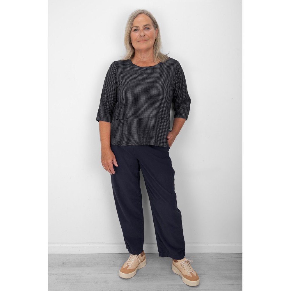 Thing Agnes Navy Organic Babycord Crop Trouser Navy