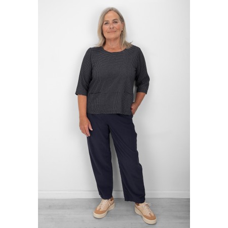 Thing Agnes Navy Organic Babycord Crop Trouser - Blue